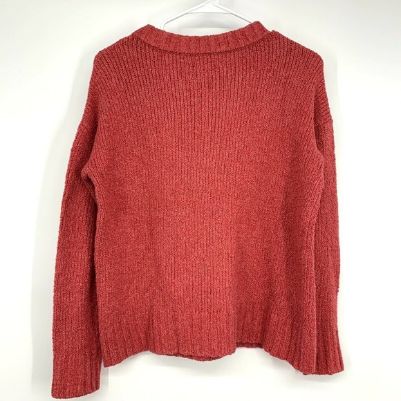 American Eagle Sweater Henley Jegging Fit Pullover Button Up Pink - Picture 9 of 12